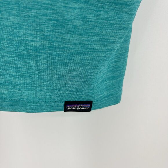Patagonia T Shirt Size Medium Womens Teal Capilene Cool Daily Graphic Tee Crew - Picture 5 of 9